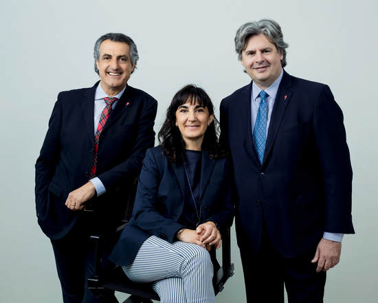 Left to right: Stefano Bortoletto, CFO; Maddalena Marcone, Events and PR Manager; Marco Dell'Osso, Chairman