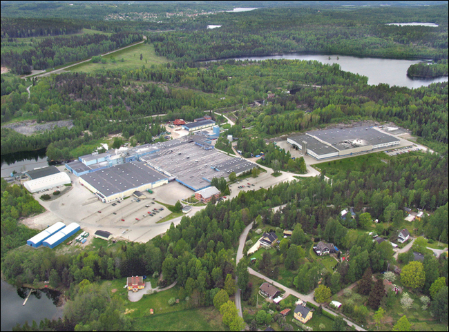 Rexcell Tissue & Airlaid’s production facility at Skåpafors in Sweden. 