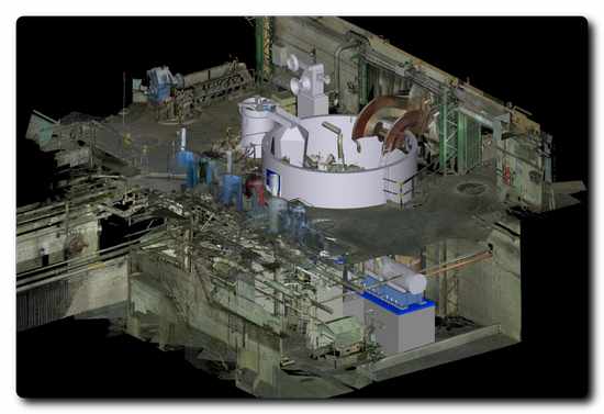 : With the 3D Scan, Voith experts on site can create a digital spatial image of a machine and its environment.